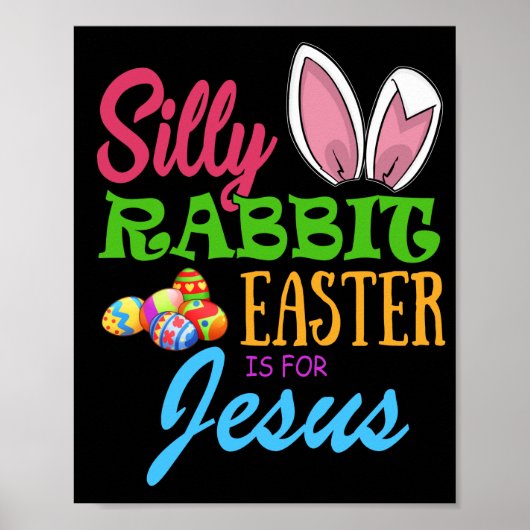GEKKE RABBIT EASTER is voor JESUS Poster (Voorkant)