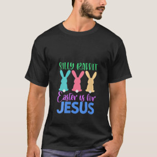 Gekke raster van konijnen is voor Jezus Paaszondag T-shirt