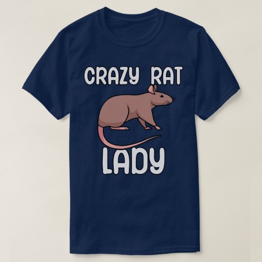 Gekke rat dame t-shirt (Design voorkant)