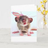 Gekke Rat Flutterby Kaart (Gele Bloem)