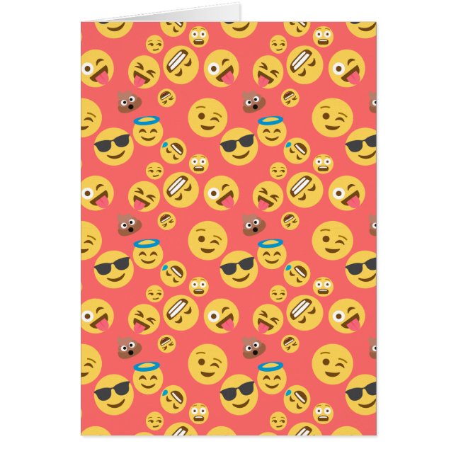 Gekke Red Emoji Pattern (Voorkant)