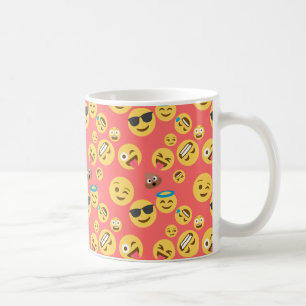 Gekke Red Emoji Pattern Koffiemok