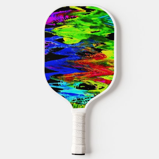 gekke regenboog pickleball paddle (Achterkant)