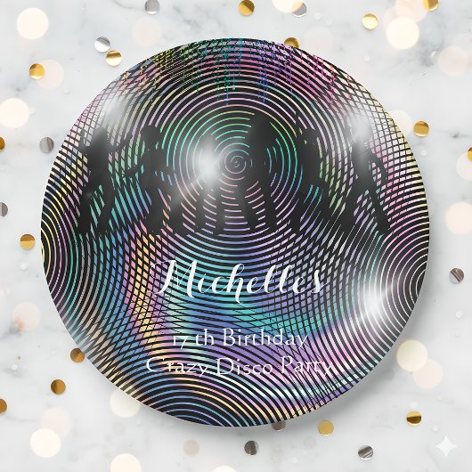 Gekke retro psychedelische disco verjaardag papieren bordje