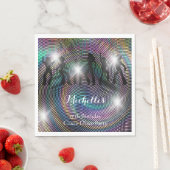 Gekke retro psychedelische disco verjaardag servet (Insitu)