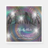 Gekke retro psychedelische disco verjaardag servet (Voorkant)