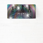 Gekke retro psychedelische disco verjaardag spandoek (Insitu)