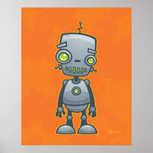 Gekke robot poster (Voorkant)