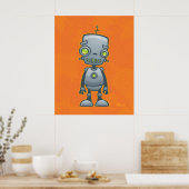 Gekke robot poster (Keuken)