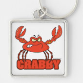 gekke rode krab met een houding sleutelhanger (Voorkant)