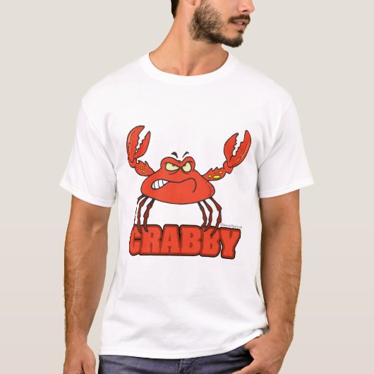 gekke rode krab met een houding t-shirt (Voorkant)