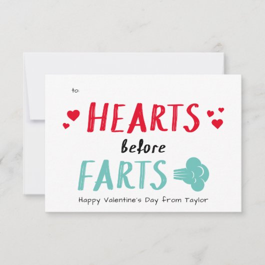 Gekke rood hart voor kunstklaslokaal Valentijn (Voorkant)