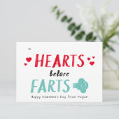 Gekke rood hart voor kunstklaslokaal Valentijn (Staand voorkant)