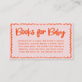 Gekke roze boeken voor Baby Insert, Baby Library Informatiekaartje (Voorkant)