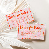 Gekke roze boeken voor Baby Insert, Baby Library Informatiekaartje