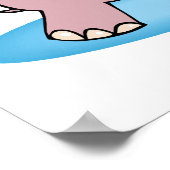 gekke roze danshippo poster (Hoek)