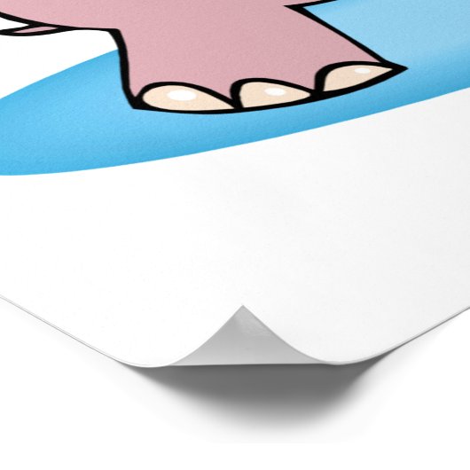 gekke roze danshippo poster (Hoek)