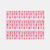 Gekke Roze Kerstbomen Fleece Deken (Voorkant (Horizontaal))
