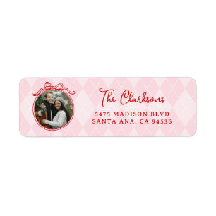 Gekke Roze & Rode Whimsical Strik Houden van Vakan Etiket