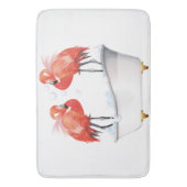 Gekke roze vlammen in de badzone badmat (Voorkant Verticaal)