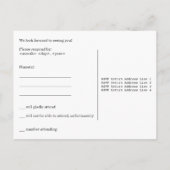 Gekke RSVP-kaart met naam RSVP-kaart Uitnodiging Briefkaart (Achterkant)