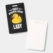 Gekke Rubber Eend Meisje Badge (Voor- en achterkant)