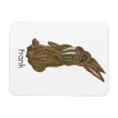 Gekke Saber Tooth Rabbit Magneet (Horizontaal)