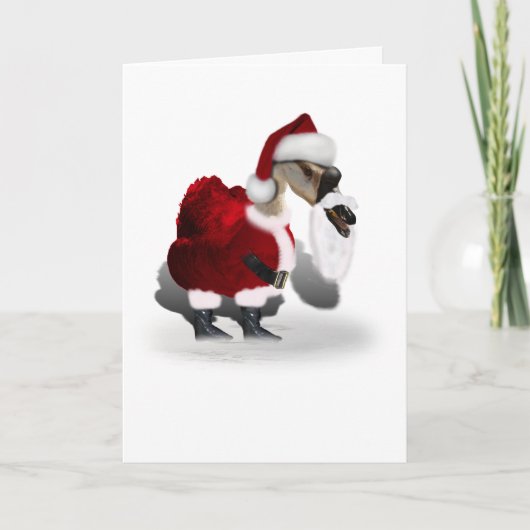 Gekke Santa Goose Feestdagen Kaart (Voorkant)