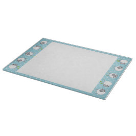 Gekke schaap aan de blauwe grensruit snijplank