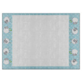 Gekke schaap aan de blauwe grensruit snijplank (Voorkant)