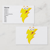 gekke schattig cartoon bliksemschicht visitekaartje (Voorkant / Achterkant)