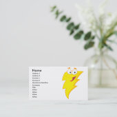 gekke schattig cartoon bliksemschicht visitekaartje (Staand voorkant)