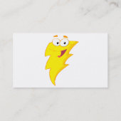 gekke schattig cartoon bliksemschicht visitekaartje (Achterkant)