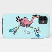 gekke schattig joggen met flamingo Case-Mate iPhone case (Achterkant (horizontaal))