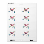gekke schattig joggen met flamingo etiket (Full Sheet)