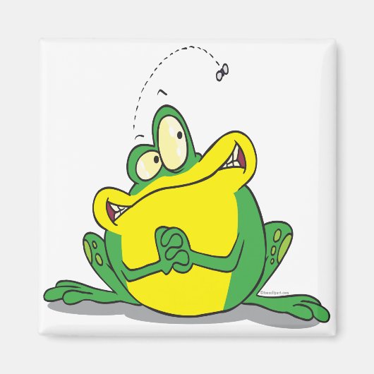 gekke schattig kikkergeduld voor de vlieg magneet (Voorkant)