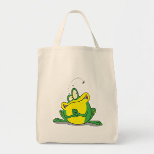 gekke schattig kikkergeduld voor de vlieg tote bag