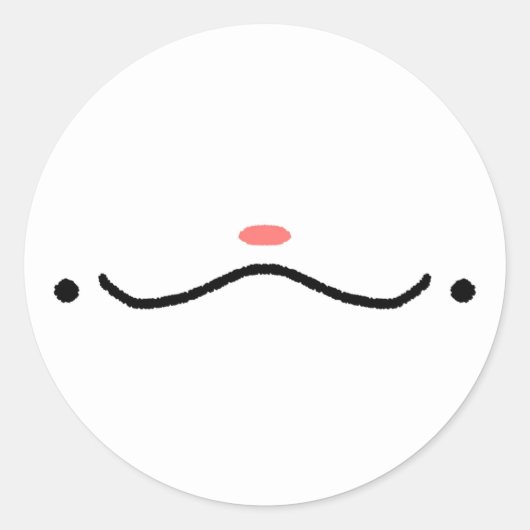 Gekke Schattige gezicht Sticker (Voorkant)
