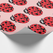 gekke schattige ladybugs cadeaupapier (Hoek)