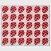 gekke schattige ladybugs cadeaupapier (Vlak)