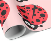 gekke schattige ladybugs cadeaupapier (Rol Hoek)