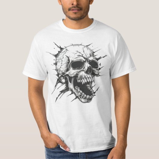 Gekke schedel t-shirt (Voorkant)