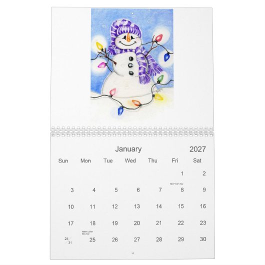 gekke schildpad-cartoon-strip kalender (Jan 2027)