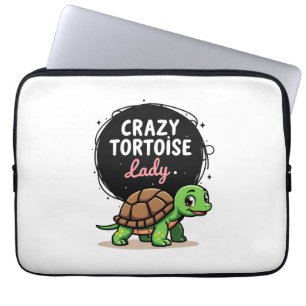 Gekke Schildpad Dame Schildpadden Moeder Vrouwen S Laptop Sleeve