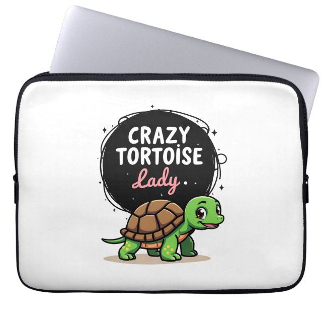 Gekke Schildpad Dame Schildpadden Moeder Vrouwen S Laptop Sleeve (Voorkant)