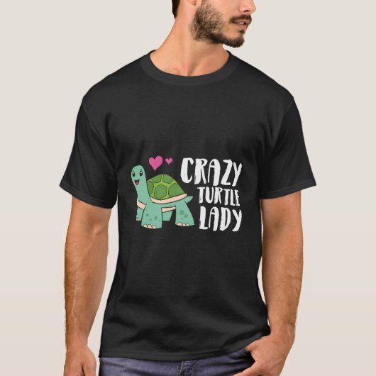 Gekke schildpad Lady Turtle T-shirt (Voorkant)