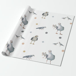 Gekke Seagulls cadeauverpakking Cadeaupapier