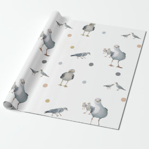 Gekke Seagulls cadeauverpakking Cadeaupapier