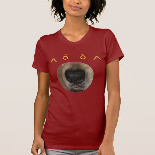 Gekke shirt aan het gezicht van de hond