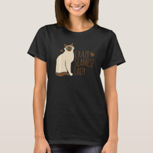 Gekke Siamese Kat Vrouw T-shirt